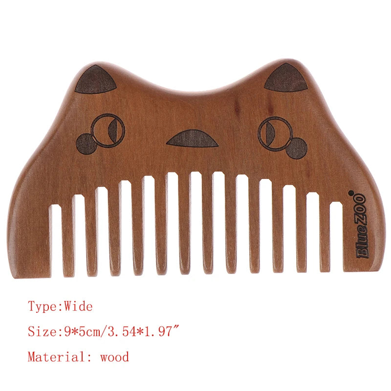 "Revitalize Your Hair with Our Natural Ebony Anti-Static Massage Comb - Portable, Wide-Toothed, and Made from Solid Wood!"