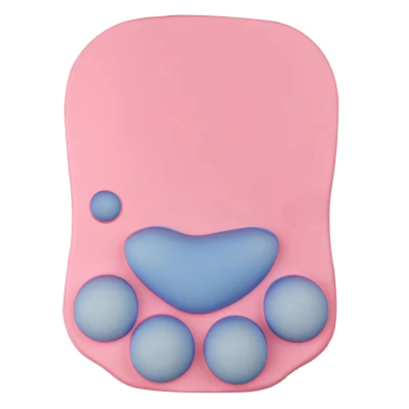 3D Mouse Pad Soft Silicone Cute Cat Paw Mouse Mat Memory Foam Wrist Rests Cushions Mousepad for Kids Laptop Computer Mousepad