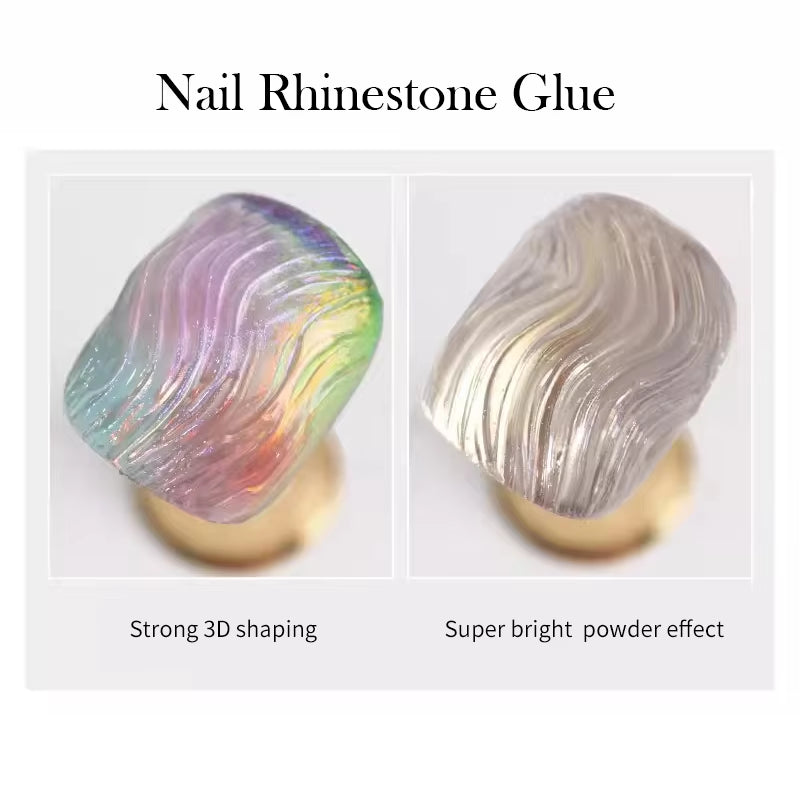 Nail Rhinestone Glue 30ML Gel Nail Glue for Nail Charm 3D Nails Bling Gel for Decoration Nails Gems Nail Supplies