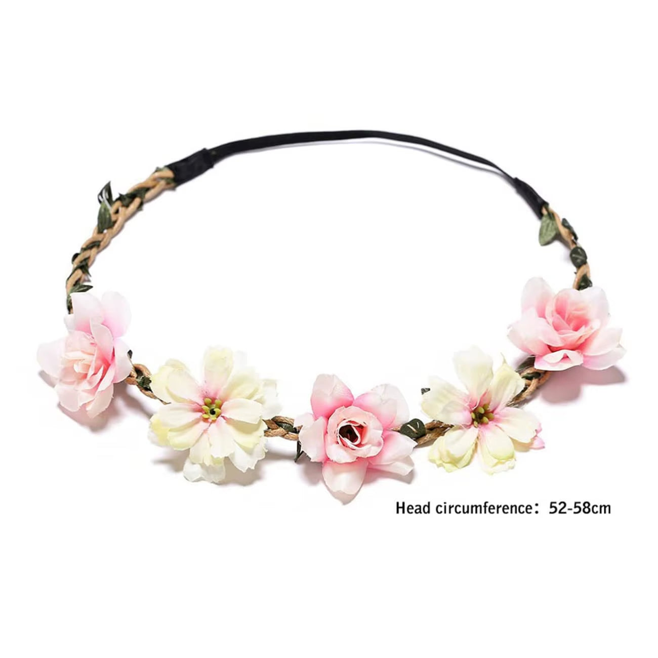 6 PCS Flower Crown for Women Girls Flower Headbands Flower Girl Headpiece Bride Bridesmaid Wedding Headdress Boho Flower Head Ba