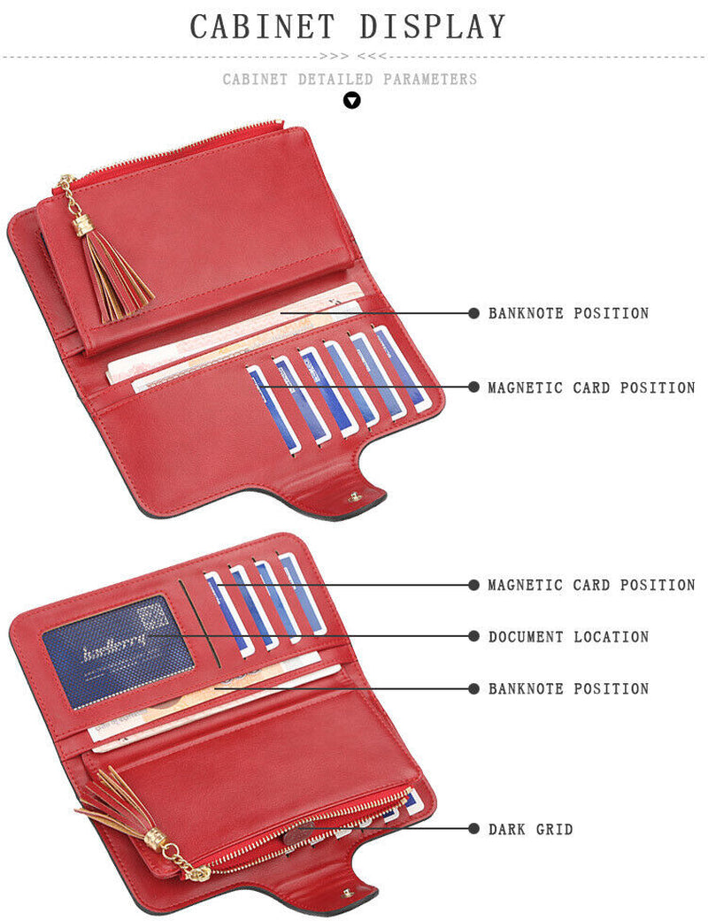 RFID Blocking Wallet for Womens Clutch Purse Ladies Credit Card Holder Organizer