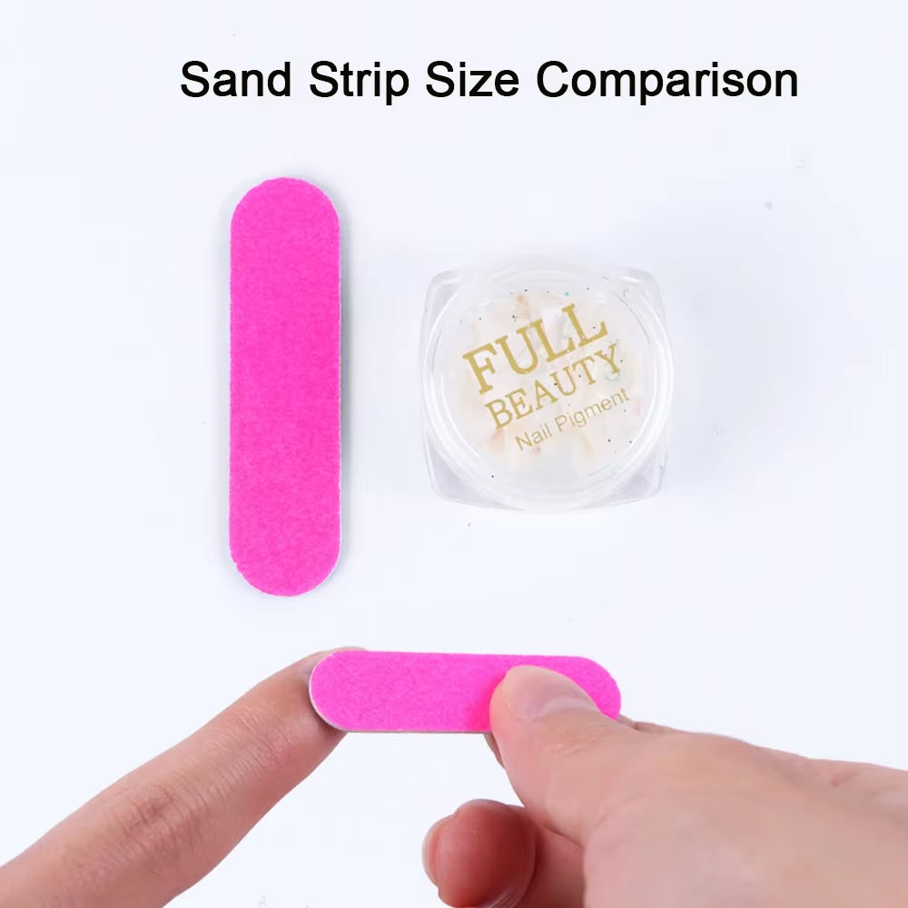 100Pcs Double Side Mini Disposable Nail Buffer File Sanding Block Grit Professional Manicure Pedicure Polish Tool Nail Supplies