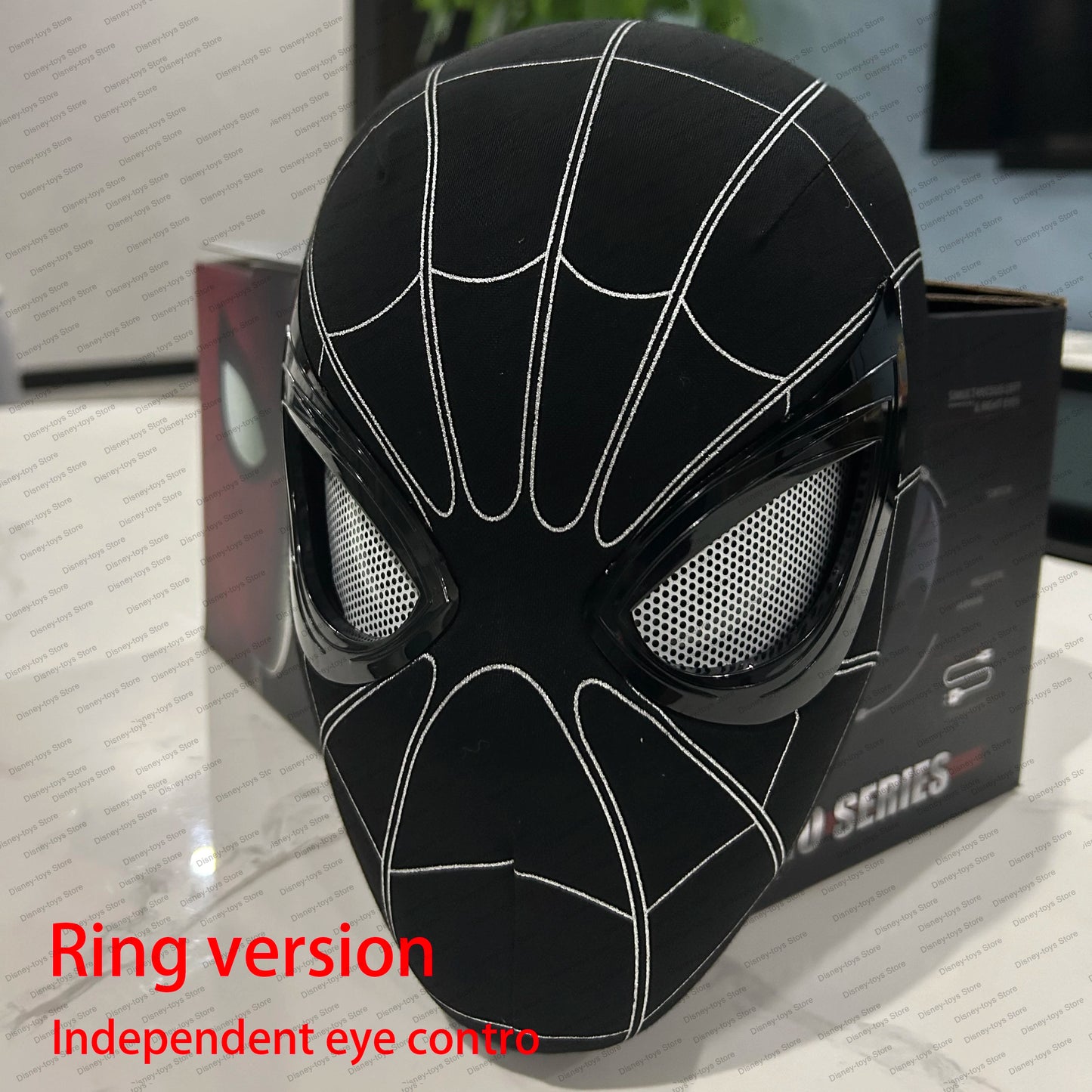 Mascara Spiderman Headgear Mask Cosplay Moving Eyes Electronic Mask Spider Man 1:1 Remote Control Elastic Toys Adults Kids Gift