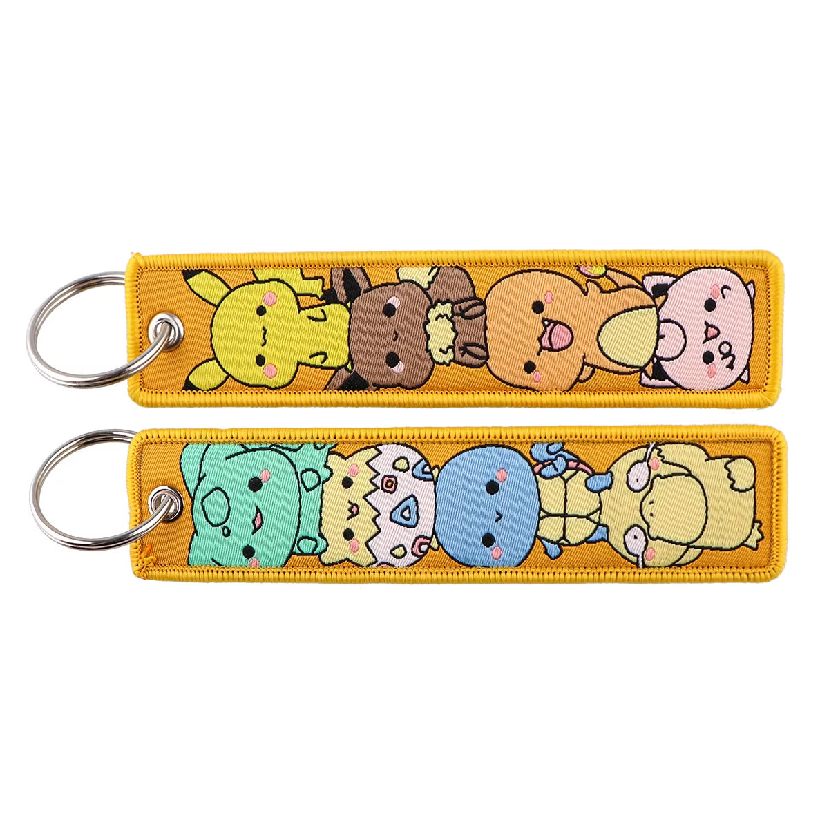 Embroidered Cute Tag Keys Car Keychains for Men Keyring Japanese Anime Women Men Novel Fashion Jewelry Accessories